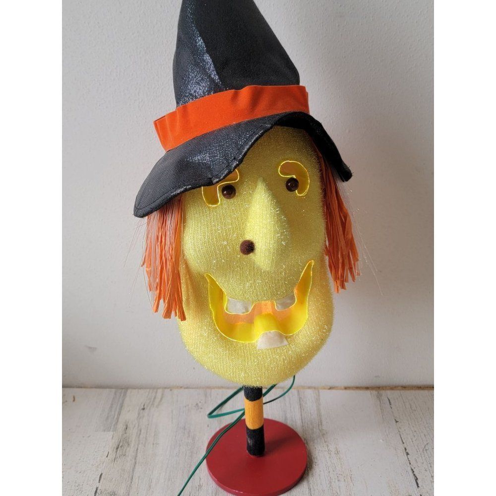 Dept 56 fiber optic Witch head 2003 Halloween home decor - Picture 3 of 11